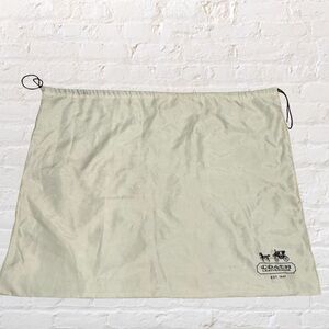 Like 🆕 Coach 23” x 19” vintage satin ivory large drawstring dust bag